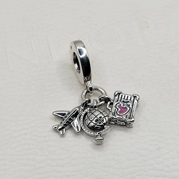 ✈️ Authentic Pandora TRAVEL DANGLE CHARM - Picture 1 of 5